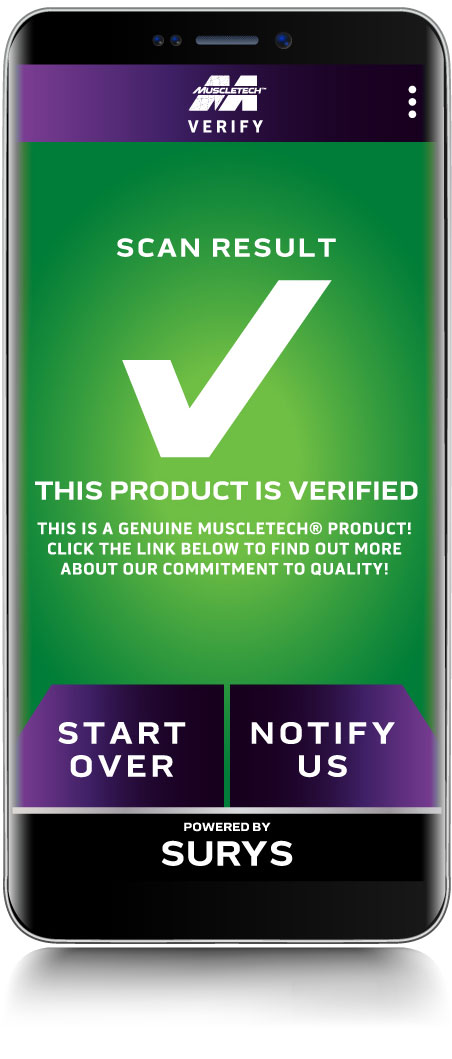 MuscleTech Verify App: Verify Product